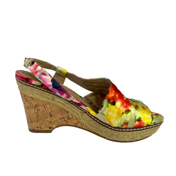 Naturalizer Lulianna Espadrille Wedge Sandals Womens Size 7.5 M Floral - Picture 2 of 10